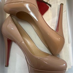 Christian Louboutin Nude Patent Leather Heels